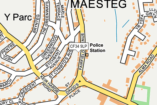 CF34 9LP map - OS OpenMap – Local (Ordnance Survey)