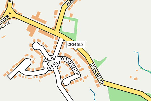 CF34 9LS map - OS OpenMap – Local (Ordnance Survey)