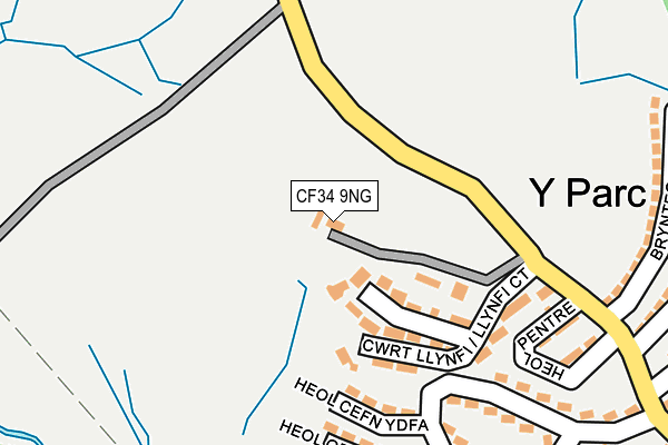 CF34 9NG map - OS OpenMap – Local (Ordnance Survey)