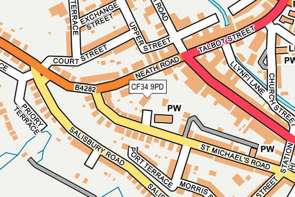 CF34 9PD map - OS OpenMap – Local (Ordnance Survey)