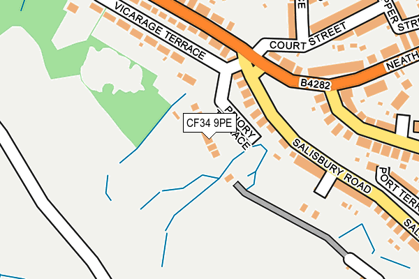 CF34 9PE map - OS OpenMap – Local (Ordnance Survey)