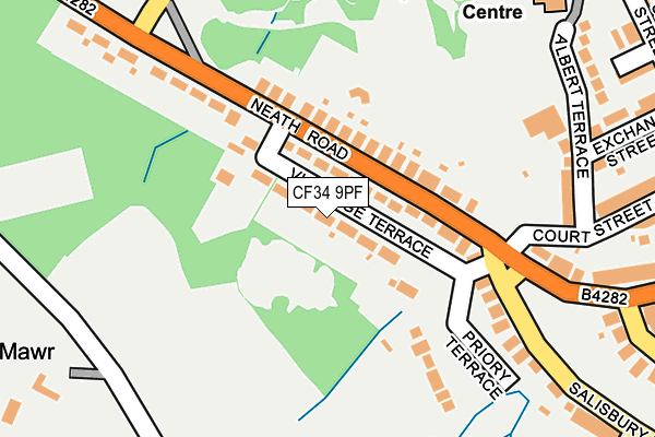 CF34 9PF map - OS OpenMap – Local (Ordnance Survey)