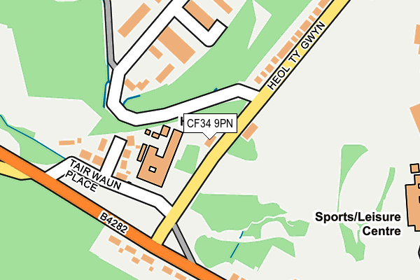 CF34 9PN map - OS OpenMap – Local (Ordnance Survey)