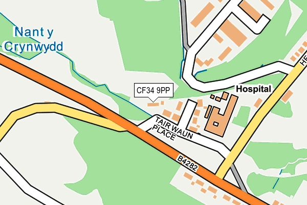 CF34 9PP map - OS OpenMap – Local (Ordnance Survey)