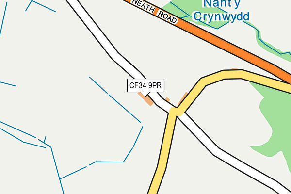 CF34 9PR map - OS OpenMap – Local (Ordnance Survey)