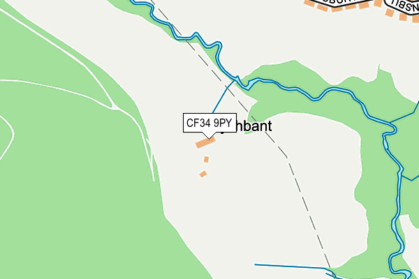 CF34 9PY map - OS OpenMap – Local (Ordnance Survey)