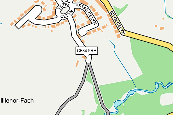 CF34 9RE map - OS OpenMap – Local (Ordnance Survey)