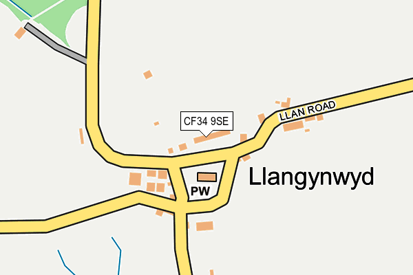 CF34 9SE map - OS OpenMap – Local (Ordnance Survey)