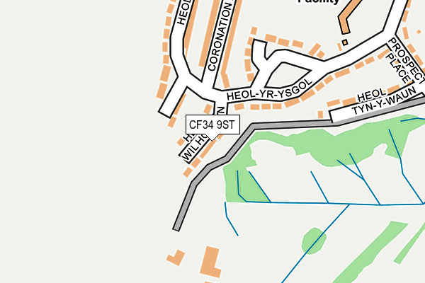 CF34 9ST map - OS OpenMap – Local (Ordnance Survey)