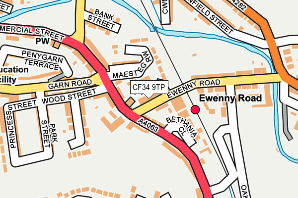 CF34 9TP map - OS OpenMap – Local (Ordnance Survey)