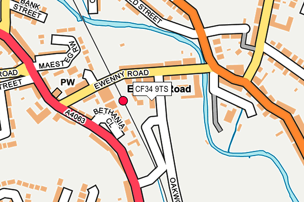 CF34 9TS map - OS OpenMap – Local (Ordnance Survey)