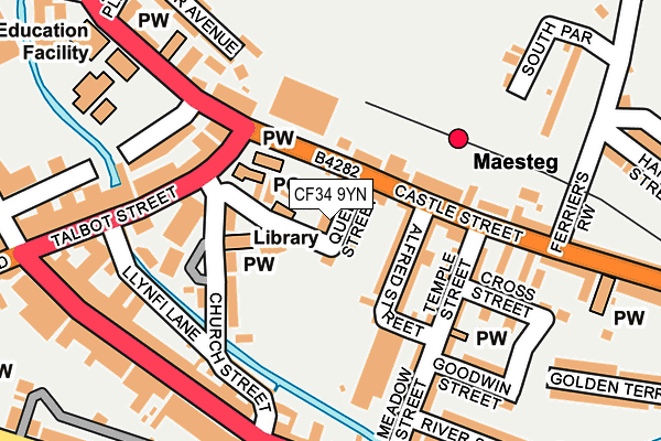 CF34 9YN map - OS OpenMap – Local (Ordnance Survey)
