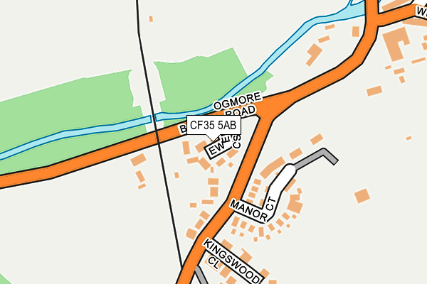 CF35 5AB map - OS OpenMap – Local (Ordnance Survey)