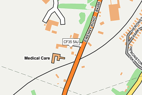 CF35 5AJ map - OS OpenMap – Local (Ordnance Survey)