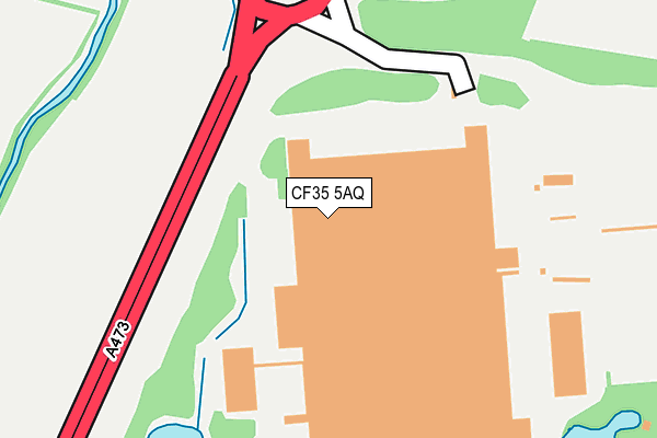 CF35 5AQ map - OS OpenMap – Local (Ordnance Survey)