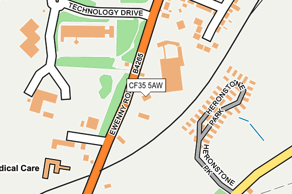 CF35 5AW map - OS OpenMap – Local (Ordnance Survey)