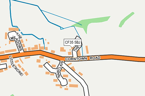 CF35 5BJ map - OS OpenMap – Local (Ordnance Survey)