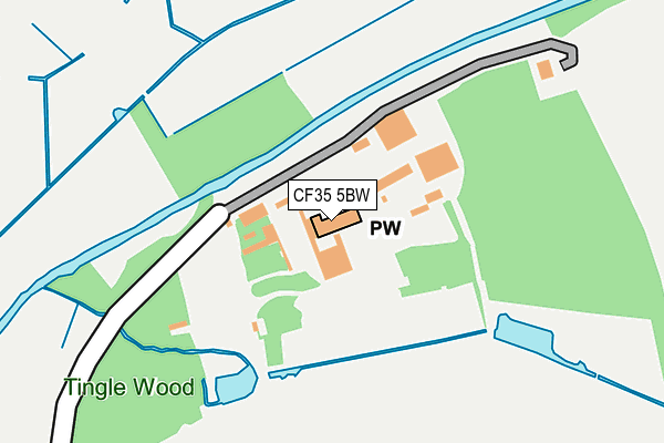 CF35 5BW map - OS OpenMap – Local (Ordnance Survey)
