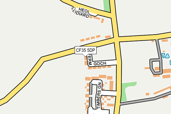 CF35 5DP map - OS OpenMap – Local (Ordnance Survey)