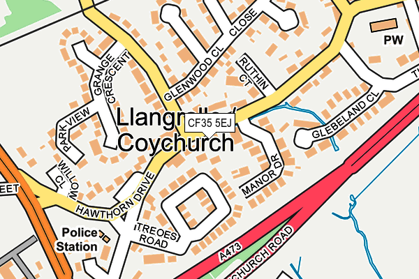 CF35 5EJ map - OS OpenMap – Local (Ordnance Survey)