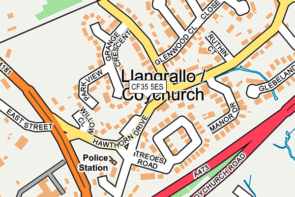 CF35 5ES map - OS OpenMap – Local (Ordnance Survey)