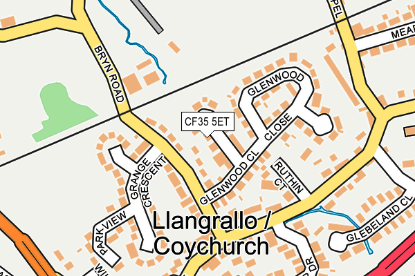 CF35 5ET map - OS OpenMap – Local (Ordnance Survey)