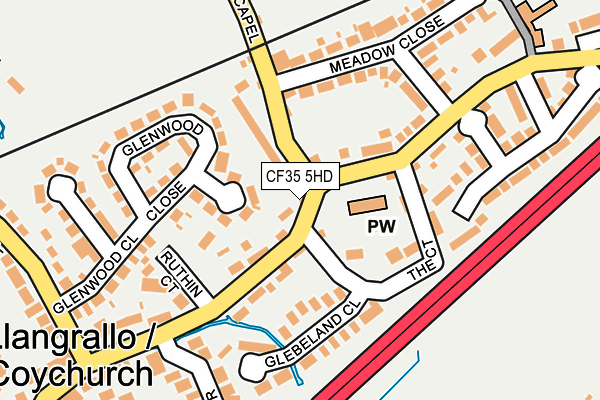 CF35 5HD map - OS OpenMap – Local (Ordnance Survey)