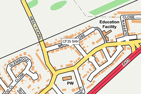 CF35 5HH map - OS OpenMap – Local (Ordnance Survey)