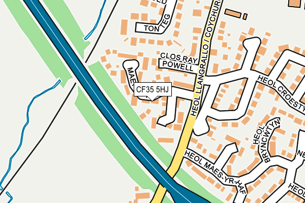 CF35 5HJ map - OS OpenMap – Local (Ordnance Survey)