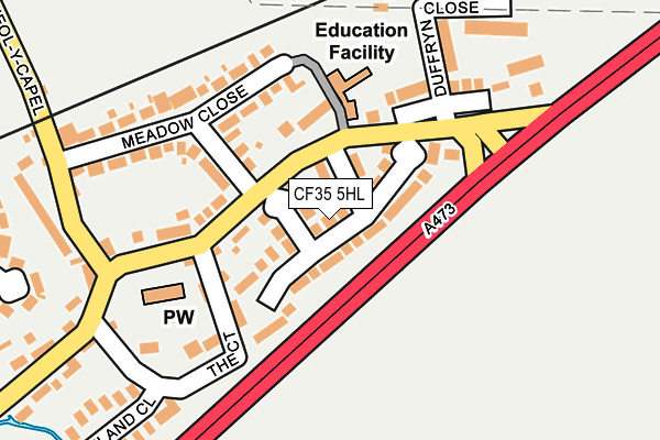 CF35 5HL map - OS OpenMap – Local (Ordnance Survey)