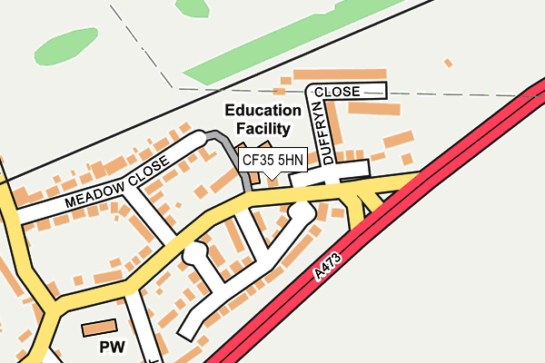 CF35 5HN map - OS OpenMap – Local (Ordnance Survey)