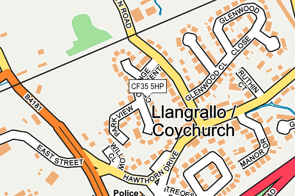 CF35 5HP map - OS OpenMap – Local (Ordnance Survey)