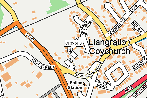 CF35 5HS map - OS OpenMap – Local (Ordnance Survey)