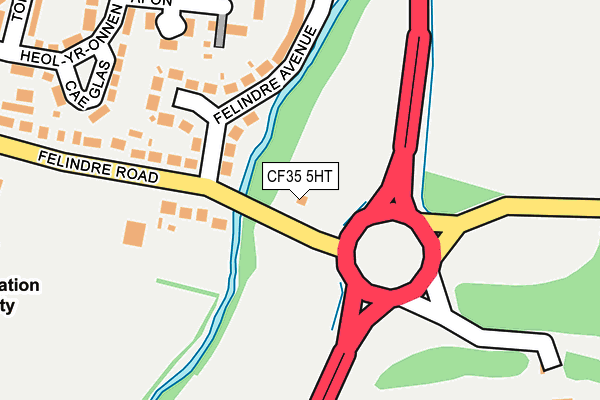 CF35 5HT map - OS OpenMap – Local (Ordnance Survey)