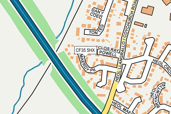 CF35 5HX map - OS OpenMap – Local (Ordnance Survey)