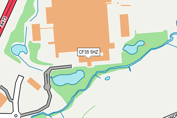 CF35 5HZ map - OS OpenMap – Local (Ordnance Survey)