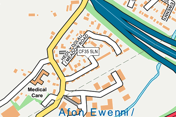 CF35 5LN map - OS OpenMap – Local (Ordnance Survey)