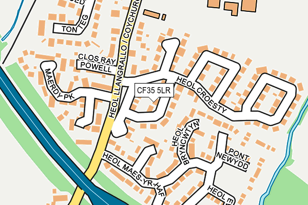 CF35 5LR map - OS OpenMap – Local (Ordnance Survey)