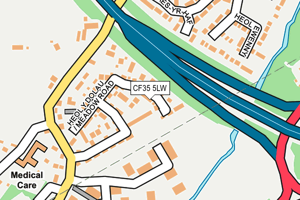 CF35 5LW map - OS OpenMap – Local (Ordnance Survey)