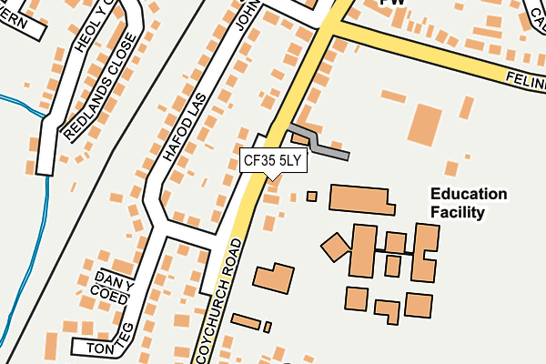 CF35 5LY map - OS OpenMap – Local (Ordnance Survey)
