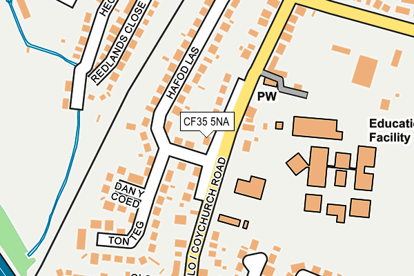 CF35 5NA map - OS OpenMap – Local (Ordnance Survey)