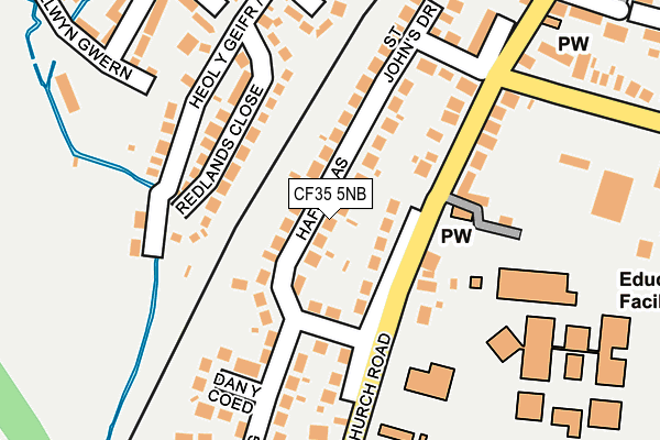 CF35 5NB map - OS OpenMap – Local (Ordnance Survey)