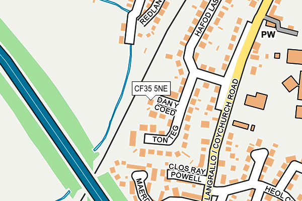 CF35 5NE map - OS OpenMap – Local (Ordnance Survey)