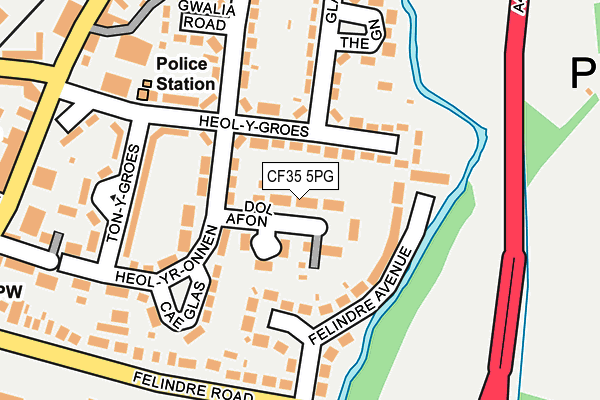 CF35 5PG map - OS OpenMap – Local (Ordnance Survey)