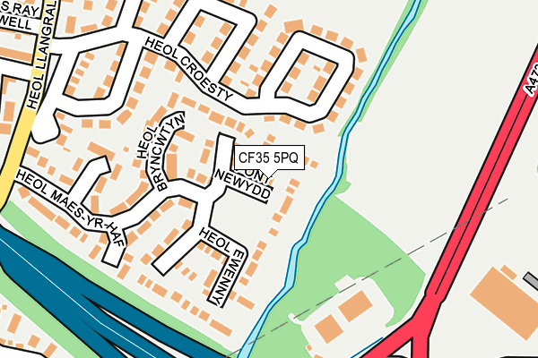 CF35 5PQ map - OS OpenMap – Local (Ordnance Survey)