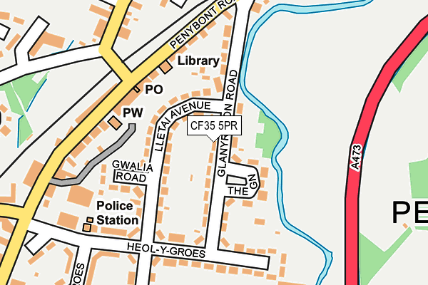 CF35 5PR map - OS OpenMap – Local (Ordnance Survey)