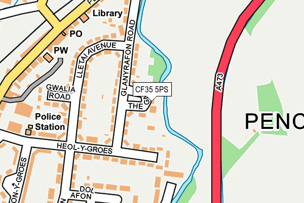 CF35 5PS map - OS OpenMap – Local (Ordnance Survey)