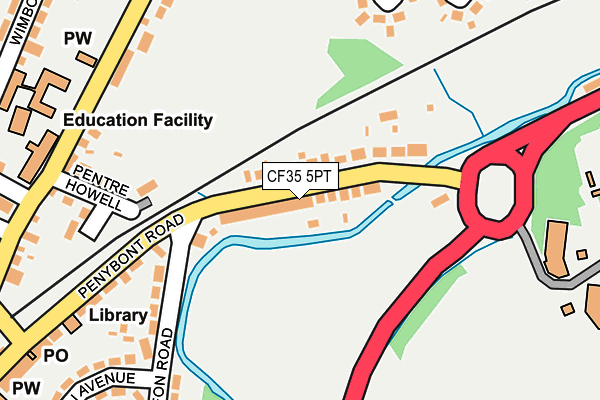 CF35 5PT map - OS OpenMap – Local (Ordnance Survey)