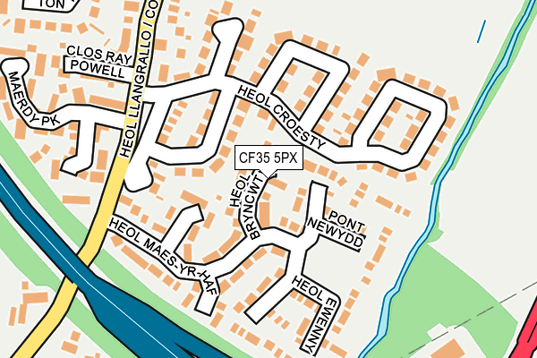 CF35 5PX map - OS OpenMap – Local (Ordnance Survey)