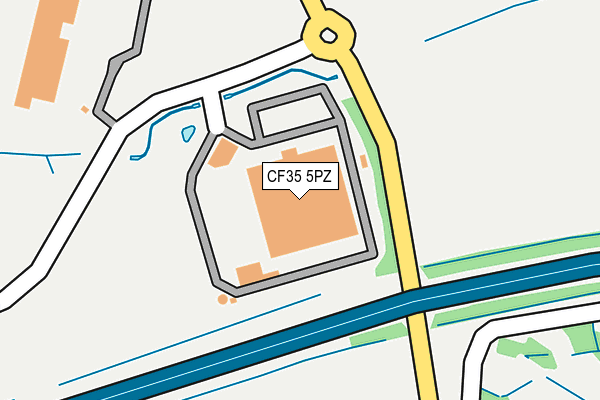 CF35 5PZ map - OS OpenMap – Local (Ordnance Survey)